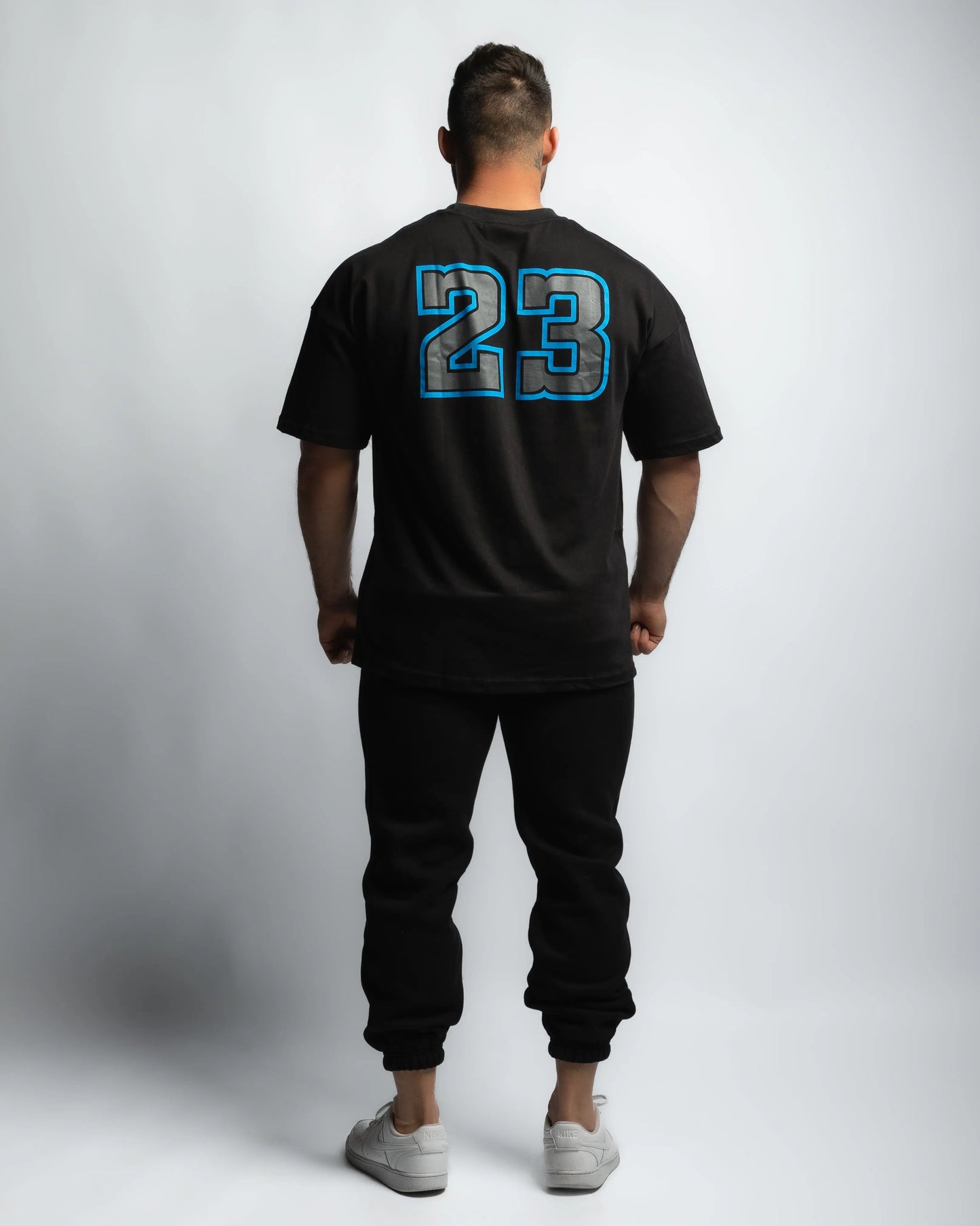 Blue & Grey on Black